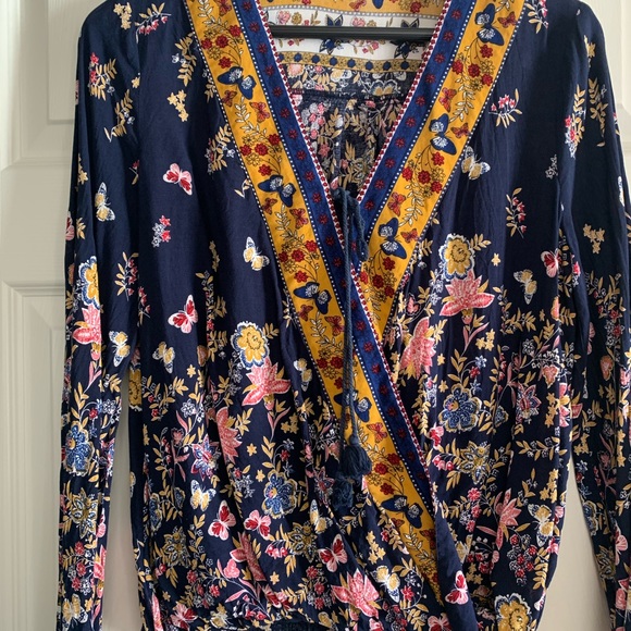 Boho faux wrap top - Picture 3 of 4